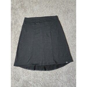The North Face Pull On Knee Length Midi Skirt Black Size Large Hi Low Hem